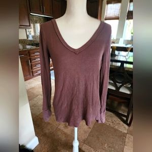 LA + Jo V Neck Long Sleeve Shirt